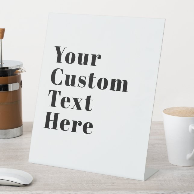 Stylish Retro Modern Lettering | Editable Black Pedestal Sign (In SItu)