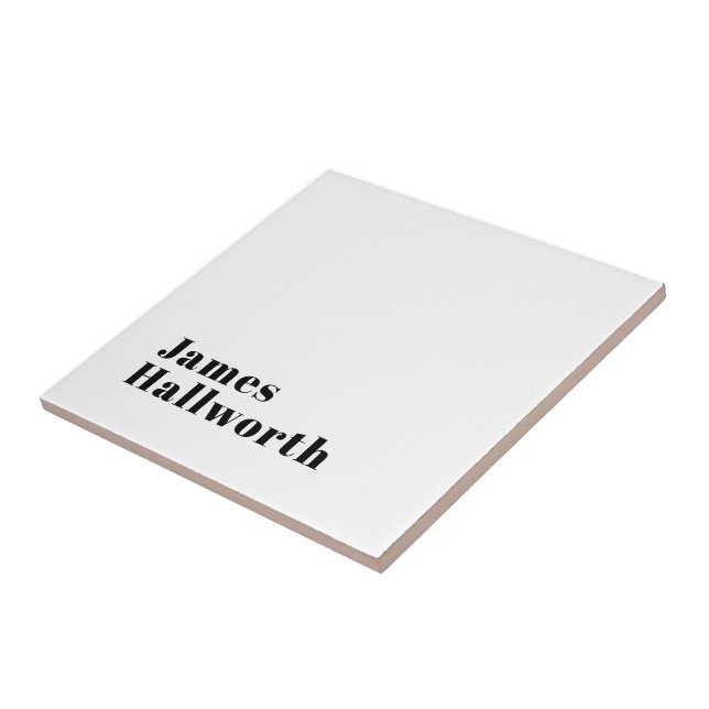Stylish Retro Modern Lettering | Editable Black Tile (Side)