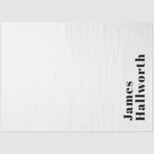 Stylish Retro Modern Lettering   Editable Black Tissue Paper