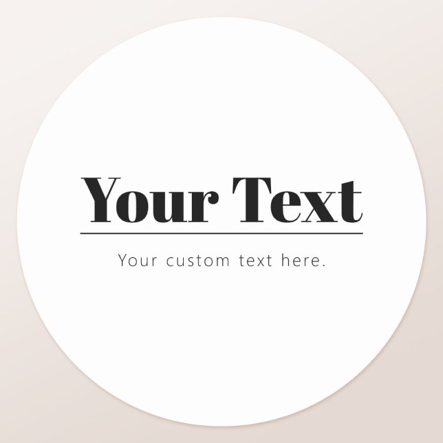 Stylish Retro-modern Text | Black & White Classic Round Sticker (Creator Uploaded)