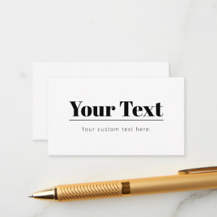 Stylish Retro-modern Text   Black & White Enclosure Card