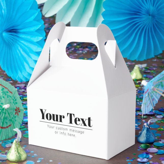Stylish Retro-modern Text | Black & White Favour Box (Party)