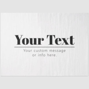 Stylish Retro-modern Text   Black & White Tissue Paper