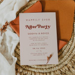 Stylish retro peach pink Happily ever after party Invitation<br><div class="desc">Celebrate your wedding with a simple happily ever after reception party. A retro chic theme: adopt this slightly vintage and stylish typographic design for your wedding stationery,  with a burnt orange,  terracotta,  brown sugar & peach pink colour theme. Fully customisable text,  colours and backgrounds.</div>