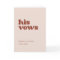 Stylish retro Peach pink His vows wedding vows