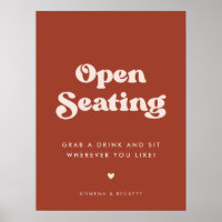 Stylish retro Terracotta Open Seating Wedding