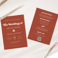 Stylish retro Terracotta wedding