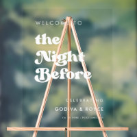 Stylish retro The Night before welcome