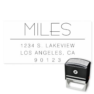 Stylish Return Address or other text Self-inking Stamp