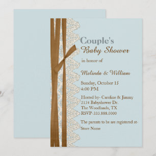 Stylish Robins Egg Blue Baby Shower Invitation