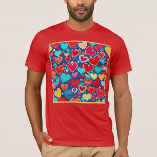 Stylish Romance: Chic Hearts Elegance T-Shirt