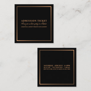Stylish Rose Gold & Black, Admission Ticket
