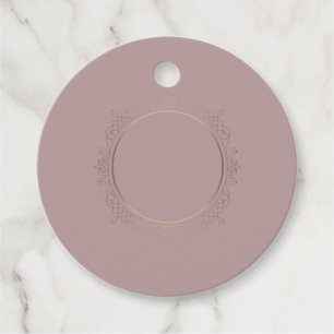 Stylish Rose Gold Blank Template Elegant Favour Tags