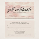 Stylish Rose Gold Gift Certificate