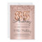 Stylish Rose Gold Glitter Balloon 85th Birthday