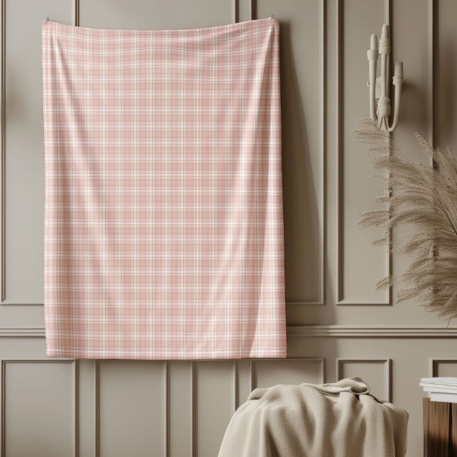 Stylish Rose Gold Plaid Blanket for Home Decor (Stylish Rose Gold Plaid Blanket for Home Decor)