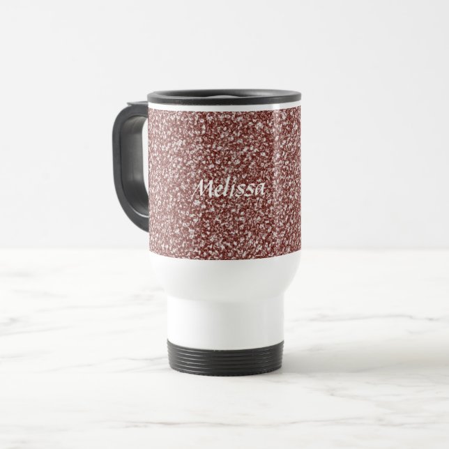  Stylish Rose Gold Travel/Commuter Mug (Front Left)