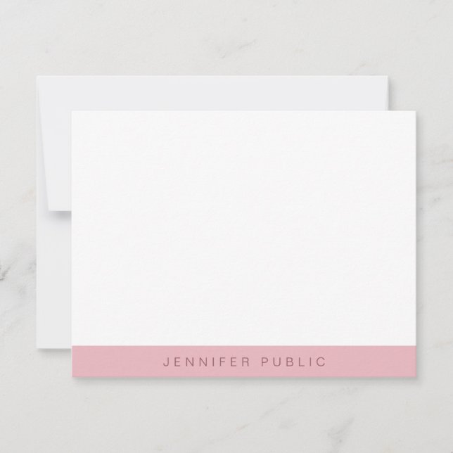 Stylish Rose Gold White Minimalist Modern Template (Front)
