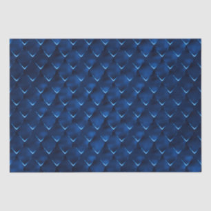 Stylish Royal Blue Foil Dragon Scales Pattern Tissue Paper