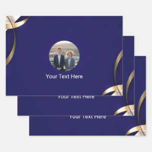 Stylish Royal Solid Blue Custom Gift Wrapping Pape Paper Sheet