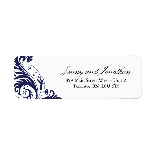 Stylish RSVP Address Labels (Front)