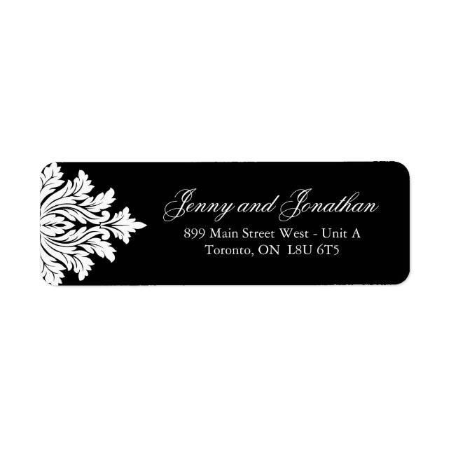 Stylish RSVP Address Labels (Front)