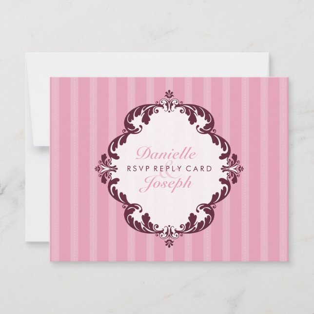 STYLISH RSVP REPLY CARD :: flourish deluxe 2 (Front)