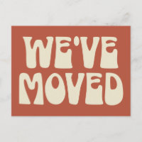 Stylish Rust Brown Minimalist Moved New Address