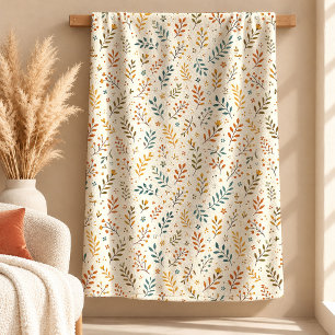 Stylish Rust Sage Boho Throw Blanket Design Art