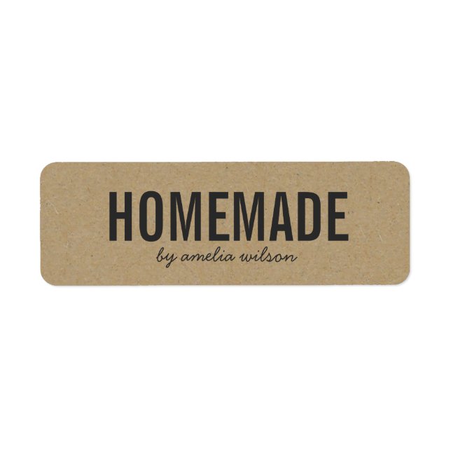 Stylish Rustic Bold Homemade Faux Kraft (Front)