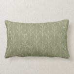 Stylish Rustic Botanical in Sage Green Lumbar Cushion<br><div class="desc">Stylish Rustic Botanical in Sage Green Lumbar Pillow</div>