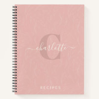 Stylish Rustic Pink Botanical Monogram Recipe