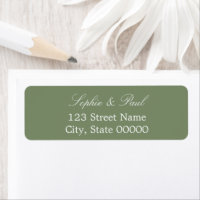 Stylish Sage Green Return Address Label