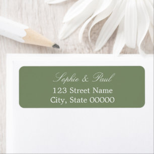 Stylish Sage Green Return Address Label