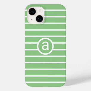 Stylish sage White pattern Monochromatic Name Case-Mate iPhone 14 Case