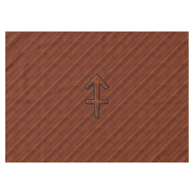 Stylish Sagittarius Zodiac Sign in Mahogany Decor Tablecloth (Front (Horizontal))