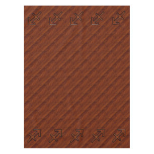 Stylish Sagittarius Zodiac Sign in Mahogany Decor Tablecloth