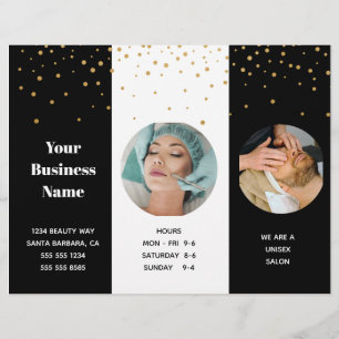 Stylish Salon Spa Professional Price List  Flyer