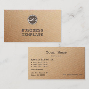 Stylish Sand Graphics Gradient Shimmer with Logo Business Card