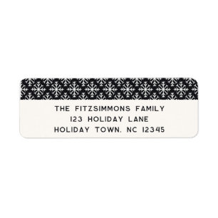 Stylish Scandi Black & White Return Address Labels