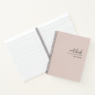 Stylish Script Blush Pink Personal Professional Notebook