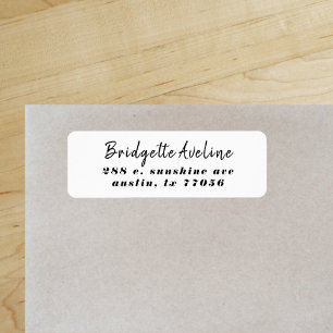 Stylish Script Bold Beauty Return Address