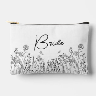 Stylish Script Bridal Trendy Floral Cosmetic Bag