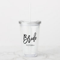 Stylish Script "Bride" Custom Bridal Party