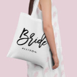 Stylish Script "Bride" Personalised Tote Bag<br><div class="desc">Fun personalised bridal party design.</div>