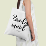 Stylish Script "Bridesmaid" Personalised Tote Bag<br><div class="desc">Fun personalised bridal party design.</div>