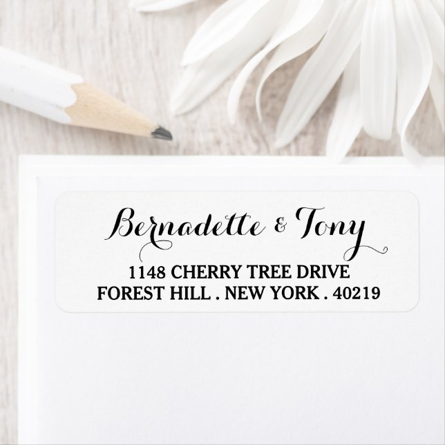 Stylish Script Custom Name & Address (Insitu)