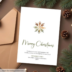 Stylish Script Font Cosy Christmas Greeting Card