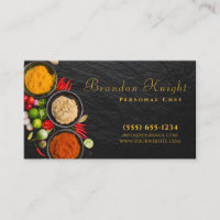 Stylish Script Food Spice Personal Chef Catering