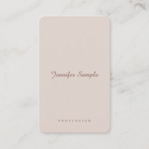 Stylish Script Modern Professional Simple Plain Business Card